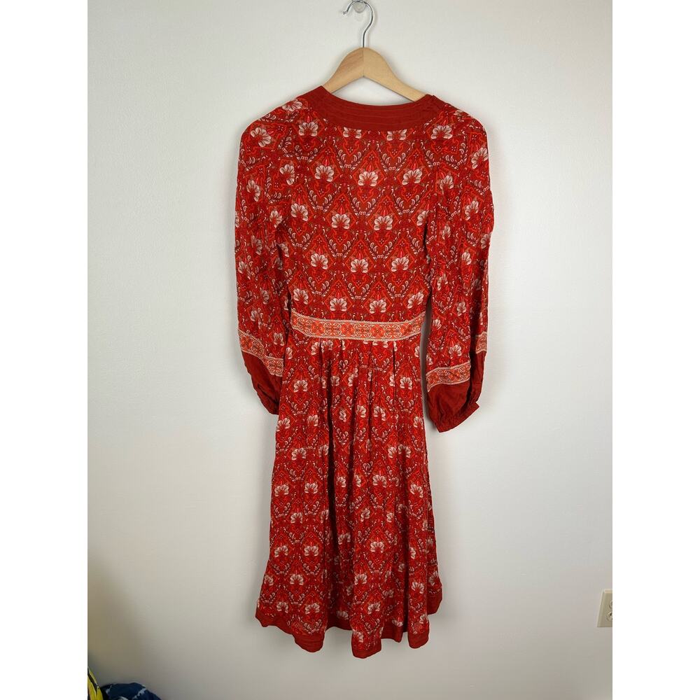 NWT Spell & The Gypsy Women's Red Copper Jewel Soiree Midi Dress Size XS - Picture 6 of 8